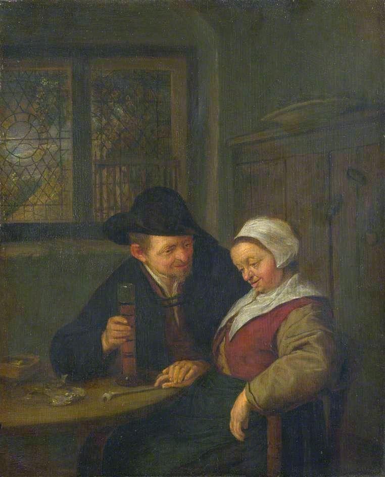 Courtship Scene by Adriaen van Ostade, 1653